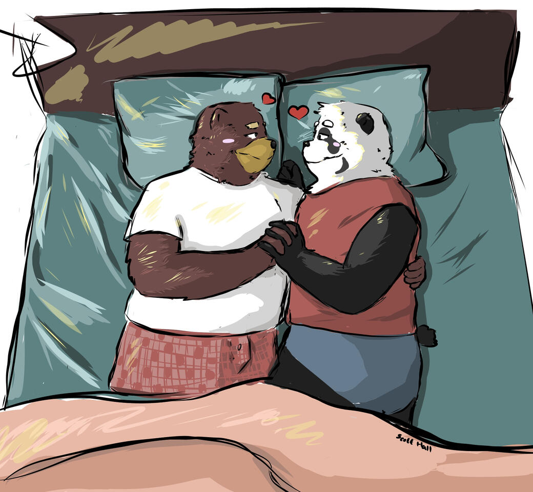 Cuddling in Bed